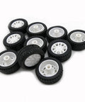 10pcs Toy Car Wheels 20mm Rubber Tires with 1.9mm Hole for 2mm Shaft DIY Model Accessories Small RC Car Truck Wheels 8mm Width