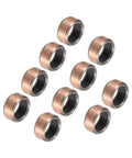 10 Pcs 6mm x 8mm x 4mm Sleeve Bearings Oilless Wrapped Bushings For Machine Shafts with Carbon Steel Base and Bronze Coating