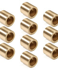Ten Pack Brass Sleeve Bearings With One Quarter Inch Bore Two Fifths Inch Outer Diameter And Two Fifths Inch Length Self Lubricating