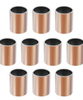 10 Pcs Sleeve Bearings 22mm Bore 25mm Outer Diameter 30mm Length Self Lubricating Oilless Bronze Brass Bushings For Industrial Machinery And Sliding Parts