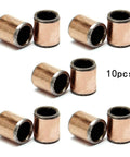 10 Pcs Sleeve Bearing 5mm Bore 7mm OD 8mm Length Oilless Wrapped Bronze Sintered Bushing For Sliding Parts In Machinery