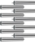 10 Pcs Conveyor Rollers Galvanized Steel Roller 10'' in Length and 1.5'' in Diameter 1/4'' Axle Diameter, Replacement Conveyor Belt Rollers for Roller Stands
