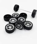 10PCS Toy Car Wheels 40mm Rubber Tire Wheels with Metal Shaft for RC Car Truck DIY Model Toy Wheel Replacement Accessories