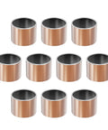 10 Pcs Sleeve Bearings Set For Industrial Machinery And Sliding Parts, 18mm Bore, 20mm OD, Bronze Bushings, Image showing all 10 pieces.
