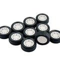 10pcs Toy Car Wheels 20mm Rubber Tires with 1.9mm Hole for 2mm Shaft DIY Model Accessories Small RC Car Truck Wheels 8mm Width Shaft Not Included