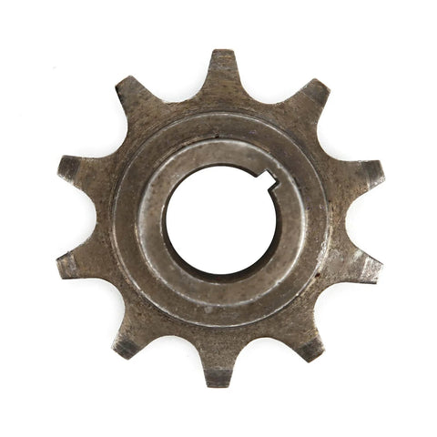 10T Iron Alloy Front Sprocket Cog For 415 Chain Motorized Gear Replacement showing top view of the sprocket teeth