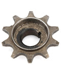 10T Iron Alloy Front Sprocket Cog For 415 Chain Motorized Gear Replacement shown in close-up view