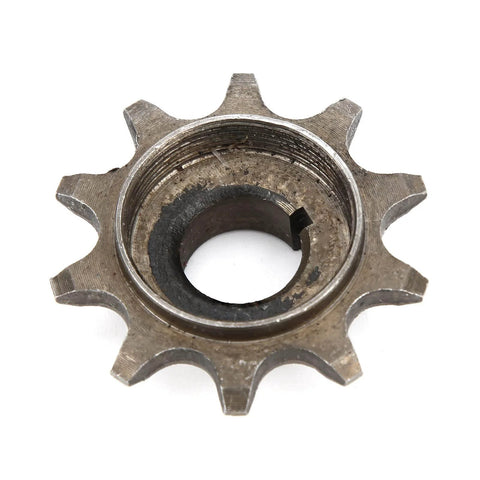 10T Iron Alloy Front Sprocket Cog For 415 Chain Motorized Gear Replacement shown in close-up view