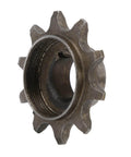 10T Iron Alloy Front Sprocket Cog for 415 Chain, rugged design for motorized bicycles, teeth close-up view, made from premium iron alloy.