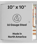 10x10 Flush Steel Access Panel Exposed Flange With 16-Gauge Cold-Rolled Frame Screwdriver Cam Latch Powder Coat Finish partially open view