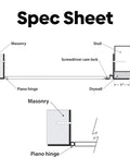 Spec sheet for 10x10 Flush Steel Access Panel Exposed Flange With 16-Gauge Cold-Rolled Frame Screwdriver Cam Latch Powder Coat Finish
