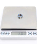 10x15x4mm Ball Bearings Set 6700 2RS Blue Rubber Sealed on digital scale weighing 2.00 grams