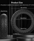 Product size dimensions of 10x2.125 Scooter Tire, 10 inch Solid Rubber Tires Tubeless Front or Rear Replacement 10x2.125.