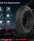 Solid 10x2.125 scooter tire with no inflate, no maintenance features for Gotrax G4 Xr V2 Ninebot F25 F65 Hiboy S2 Pro