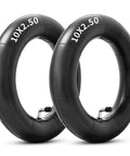 Two Heavy Duty 10x2.50 Thicker 40% Butyl Inner Tubes with CR202 90° Bent Valve for Electric Scooter Tires, Pack of 2