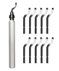 11 Blade Deburring Tool With Premium High Speed Steel Blades for Smooth Edge Finishing, ergonomic handle, essential 3D printer accessory
