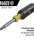 11 In 1 Screwdriver And Nut Driver Set With 8 Bits Including Phillips Slotted Torx And Square, 3 Nut Driver Sizes, Cushion Grip Handle