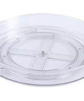 11" Acrylic Plastic Lazy Susan Turntable Organizer - Clear round organizer for easy access and storage.