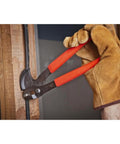 Effortlessly remove nails with an 11 inch nail puller featuring a forged steel head and dual handles for maximum leverage.