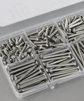 110 Pcs #8-32 Machine Screws Assortment Kit with Phillips Pan Head 304 Stainless Steel Screws in Lengths from 1/2 to 2 Inches for electrical repairs in case.