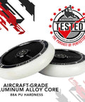 110mm AIR Scooter Wheels White Black Lightweight Durable Pro Scooter Wheels Built for Smooth Control Easy Installation and Stable Trick Performance