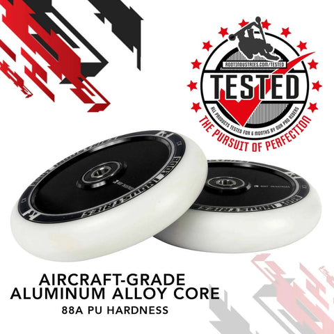 110mm AIR Scooter Wheels White Black Lightweight Durable Pro Scooter Wheels Built for Smooth Control Easy Installation and Stable Trick Performance