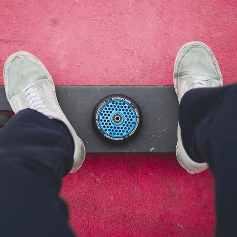 110mm Pro Scooter Wheels Black Blue Lightweight Durable Design for Smooth Control Easy Installation on a scooter deck