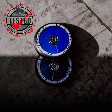 110mm AIR Scooter Wheels Black Blu Ray Lightweight Durable Pro Scooter Wheels Built for Smooth Control Easy Installation and Stable Trick Performance
