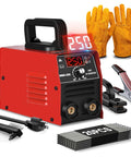 Ultra Portable 110V ARC Welder Stick Machine, 250Amp Mini GNI Welder With 20 Rods, Lightweight 3.5lb, hot start, gloves included