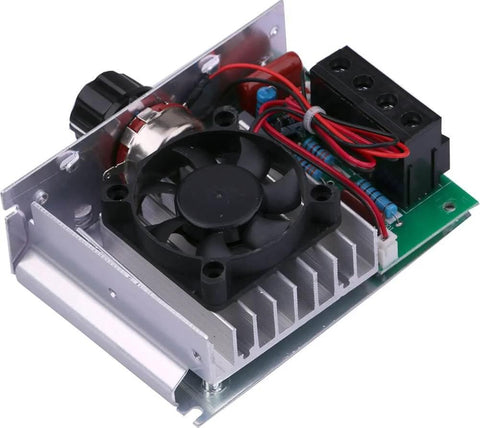 110V 10000W SCR Electronic Voltage Regulator And Motor Speed Controller With Thermostat Governor, Heavy Duty Dimmer, Aluminum Case