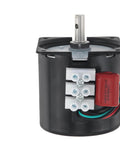 Front view of a 2.5RPM Synchronous Gear Motor, AC Motors 110V 60KTYZ CW/CCW High Torque Permanent Magnet Micro Electric Motor with shaft.
