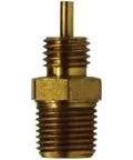 Brass adapter with nut and split sleeve, 1/8 in tube OD x 1/8 in MPT