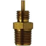 Brass adapter with nut and split sleeve, 1/8 in tube OD x 1/8 in MPT