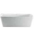 Vincent 71 Inch Alcove Rectangular Bathtub White With Internal Drain Pipe hella durable construction for a luxe soak feel.