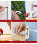 112 Piece Automotive And Household Tool Set With Tape Measure Screwdrivers Hammer Pliers Hex Keys And Bits in use