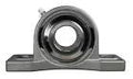 Front view of 1-1/2 Inch Stainless Steel Pillow Block Bearing with Wide Inner Ring and Two Set Screws, Stainless Housing with Grease Zerk