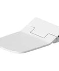 Premium Slim White Bidet Toilet Seat Featuring Gentle Water Stream Cleaning Quick Wall Outlet Setup Solid Flat Lid Design viewed from above.