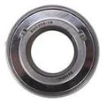Front view of 1 Inch Stainless Steel Insert Bearing With Locking Set Screws MUC205-16 SUC205-16 Greaseable 440C, showcasing wide inner race.