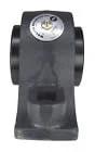 Moline 1-15/16 in Type-E heavy-duty two-bolt pillow block bearing, black housing, front view