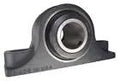 Pillow block bearing, 1-3/4 in Type-E, heavy-duty two-bolt, gray housing with inner bore