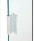 Six Inch Satin Anodized Aluminum Finger Pull With Seven Sixteenth Inch Lip For Sliding Glass And Panel Doors Easy To Install Extruded Aluminum 6 Inch Length Available Cut To Size Or Full Twelve Foot Length installed on door