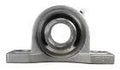 Front view of 1-1/2 Inch Stainless Steel Pillow Block Bearing with Wide Inner Ring and Two Set Screws, Stainless Housing with Grease Zerk