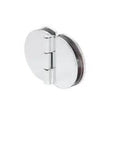 180 Degree Glass To Glass Cabinet Hinge Chrome Finish For One Quarter To Five Sixteenths Inch Thick Glass Solid Brass Construction