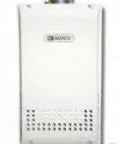 Beast Mode Natural Gas Tankless Water Heater For Indoor Or Outdoor Residential Setup, compact white design with vent.