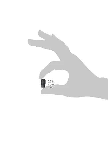 Hand holding a small piece from Collets Kit For Rotary Tools With Four Collets And One Collet Nut, Includes 0.8mm, 1.6mm, 2.4mm And 3.2mm Sizes.