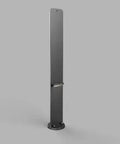 Universal EV Charger Pedestal With Integrated LED Module In Graphite Finish, heavy duty outdoor charger mount.