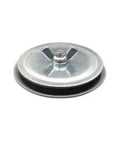 Tough As Nails Four Inch Conduit Hole Seal With Rubber Gasket And Steel Wing Nut Cover For Electrical Enclosures, metal disc view.