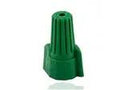 Top Shelf Easy Twist Grounding Wire Connectors Pack Of 5500 Green Color Coded Copper Terminals, single green connector, durable design.