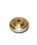 Brass backup ring for water jet cutting machine, front view with central hole.