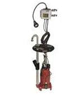 Commercial Grade Submersible Grinder Pump With Robust 2Hp Motor 10 Ft Power Cord And Full Voltage Wiring shown from side view.